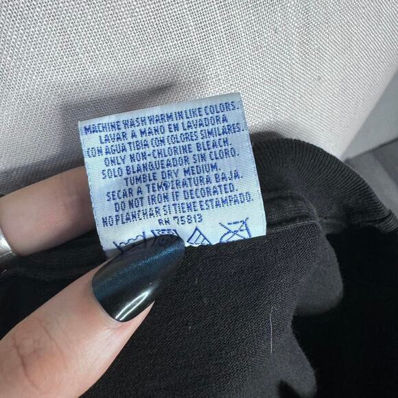 Vintage 90s Halloween Witch Embroidered Tee Black Moon Stars T-Shirt Large, - Picture 5 of 5